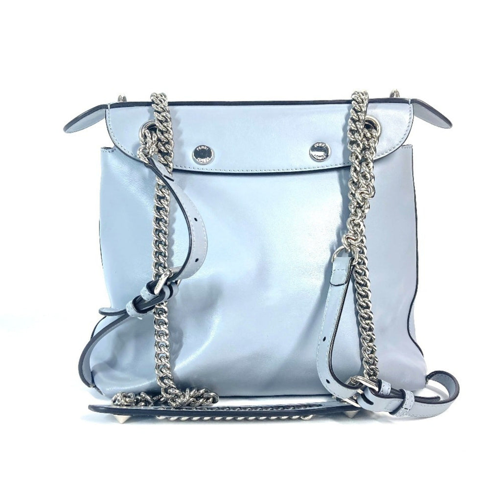 Fendi Blue Leather Backpack