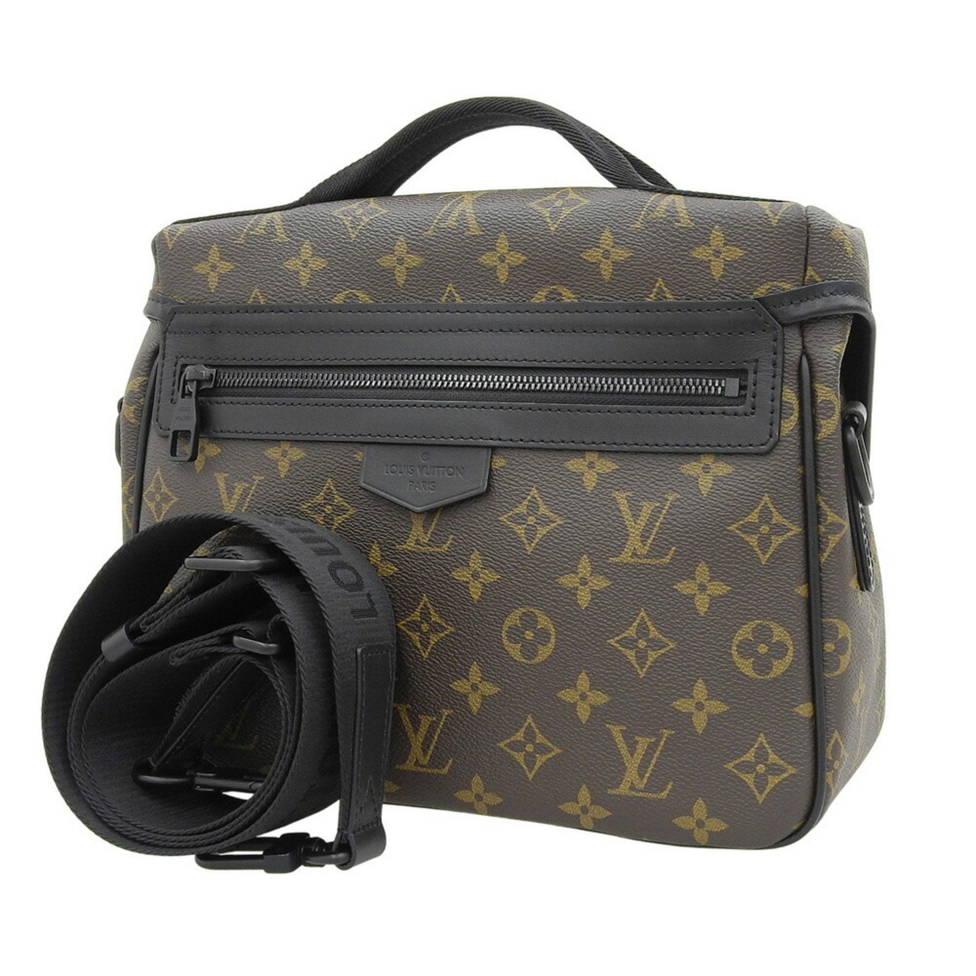 Louis Vuitton Monogram Macassar Black Monogram Macassar Pvc Leather Shoulder Bag