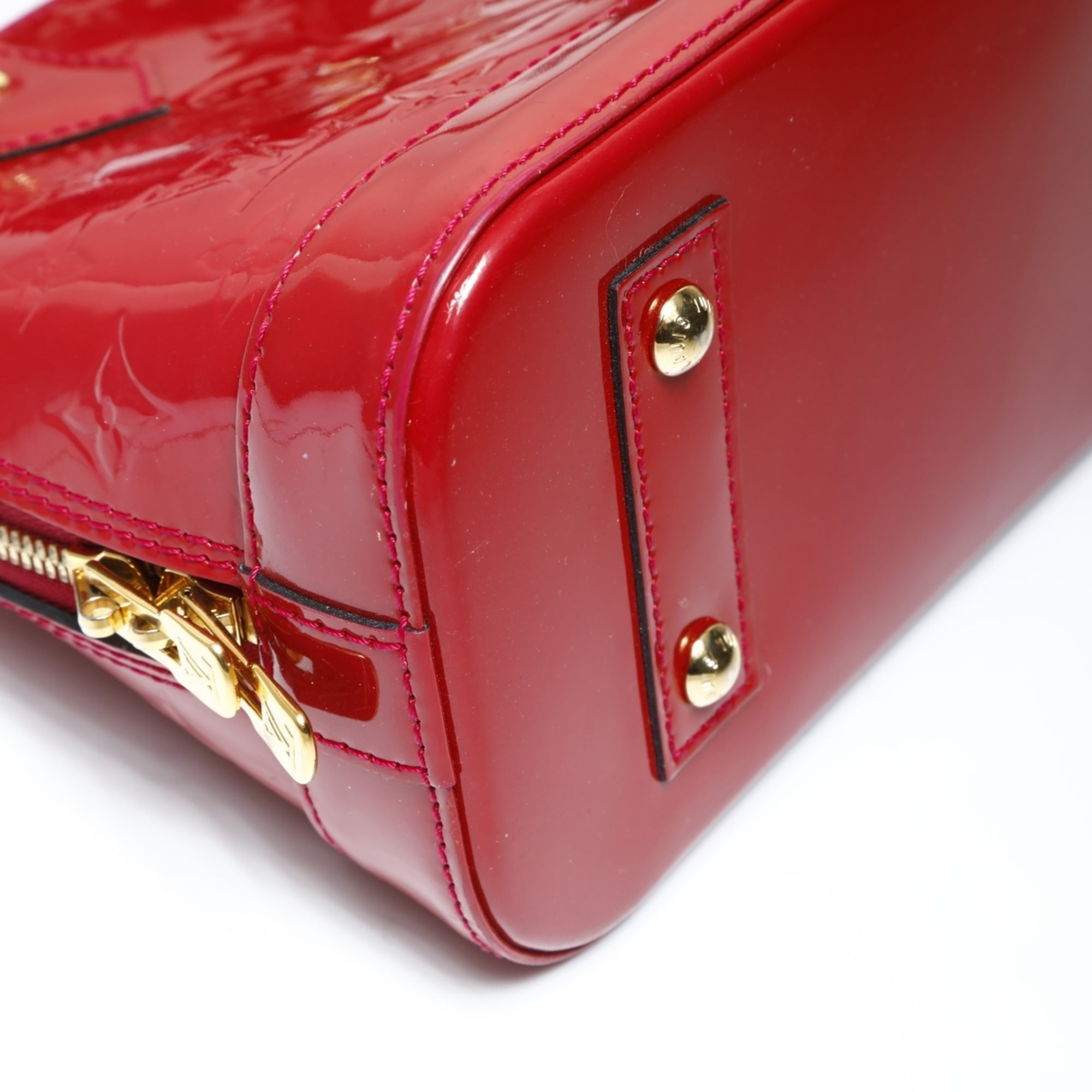 Louis Vuitton Monogram Vernis Red Color Handbag