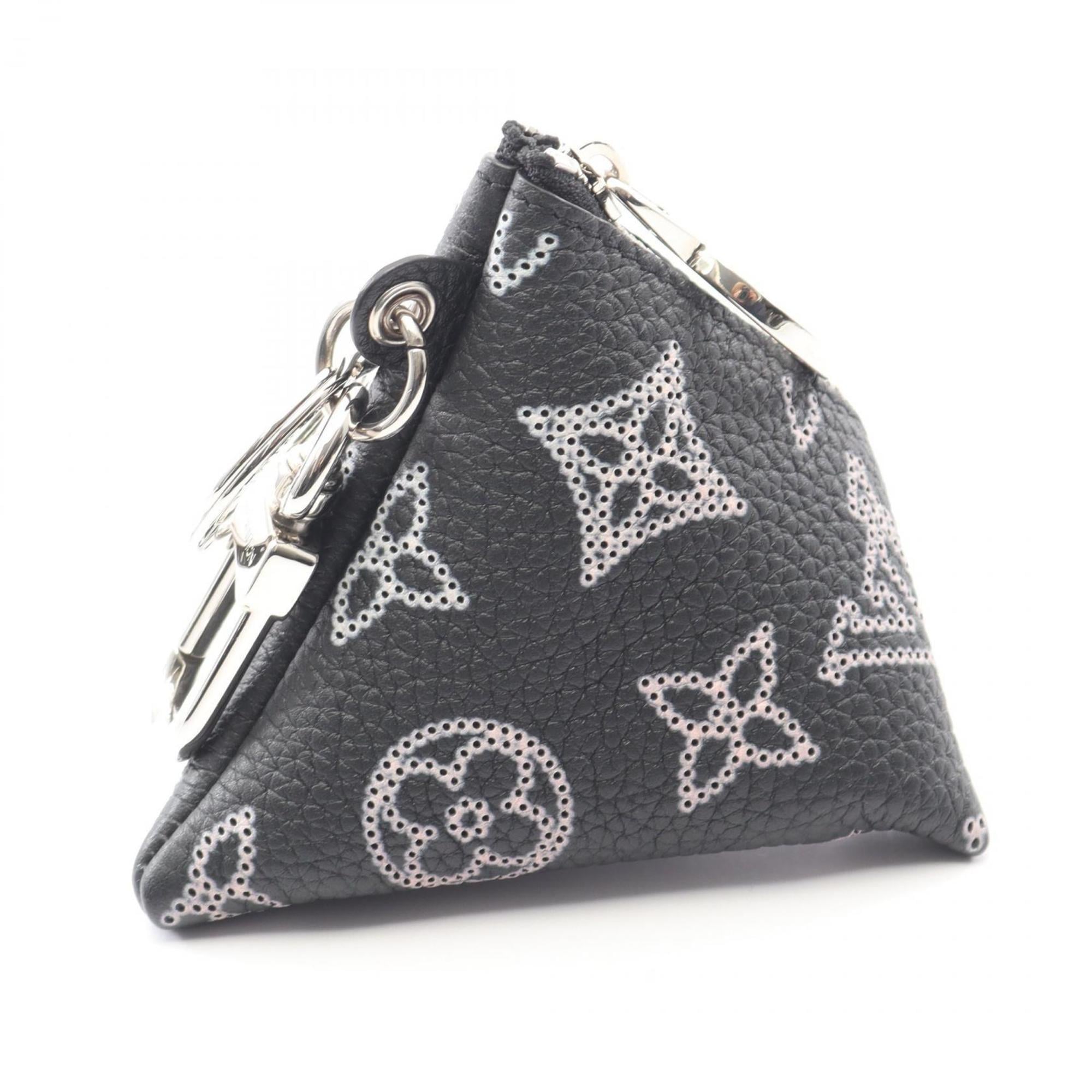 Louis Vuitton Black Noir Pink Mahina Leather Pouch