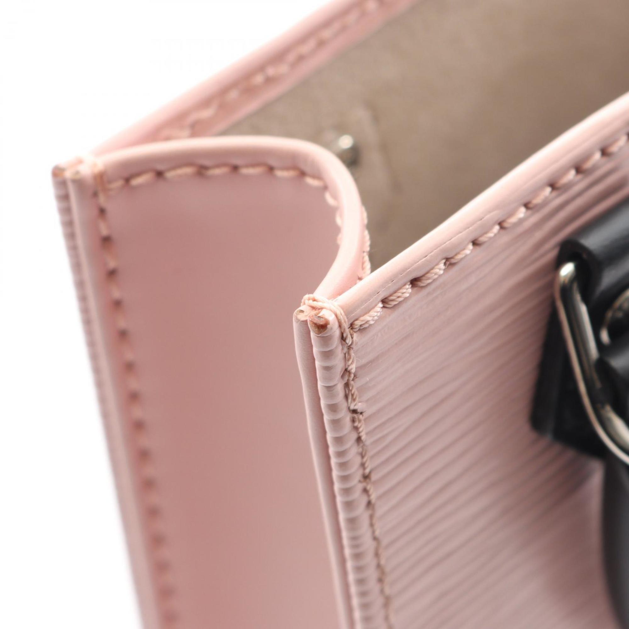 Louis Vuitton Black Pink Rose Ballerine Epi Leather Handbag
