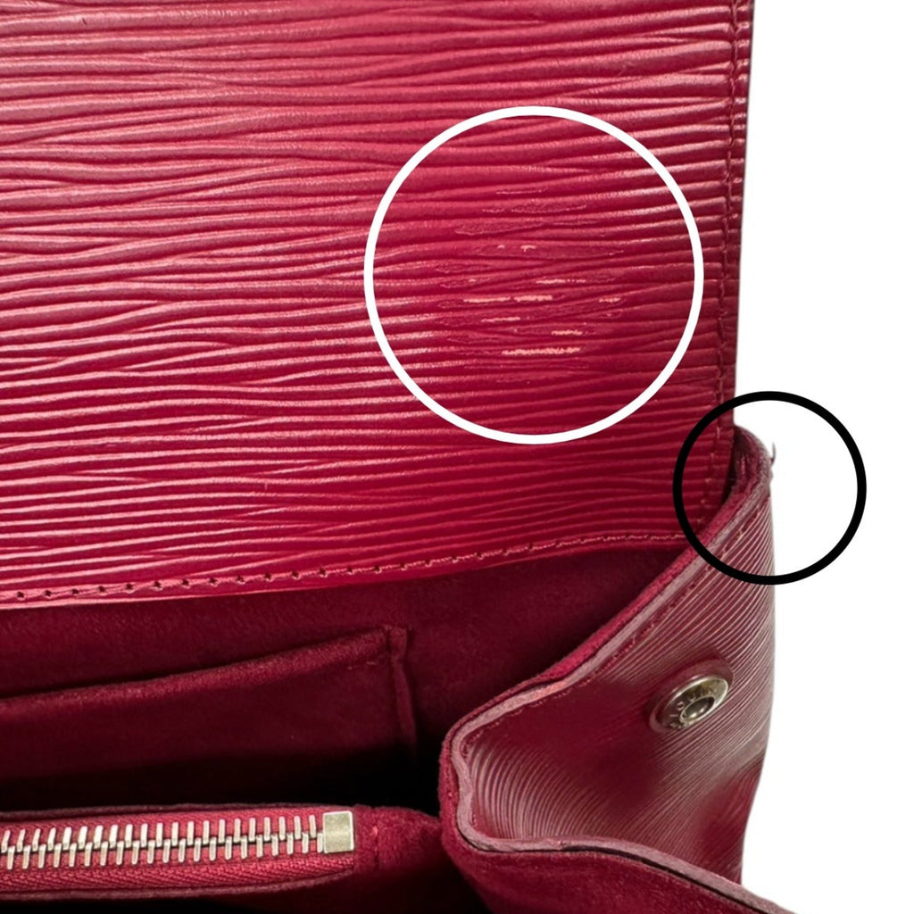 Louis Vuitton Fuchsia Galle Red Color Epi Leather Handbag Shoulder Bag