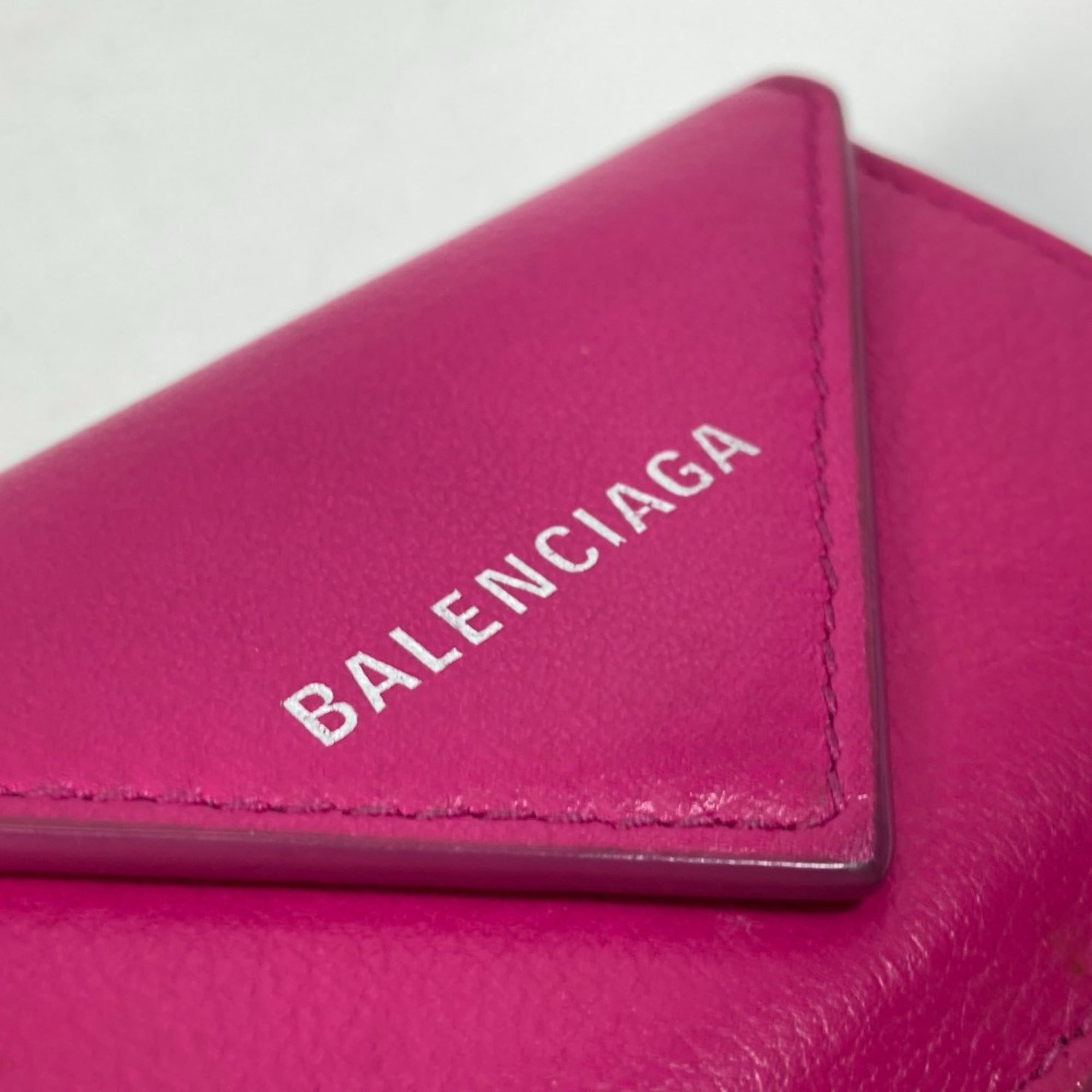 Balenciaga Pink Leather Wallet (Tri-Fold)