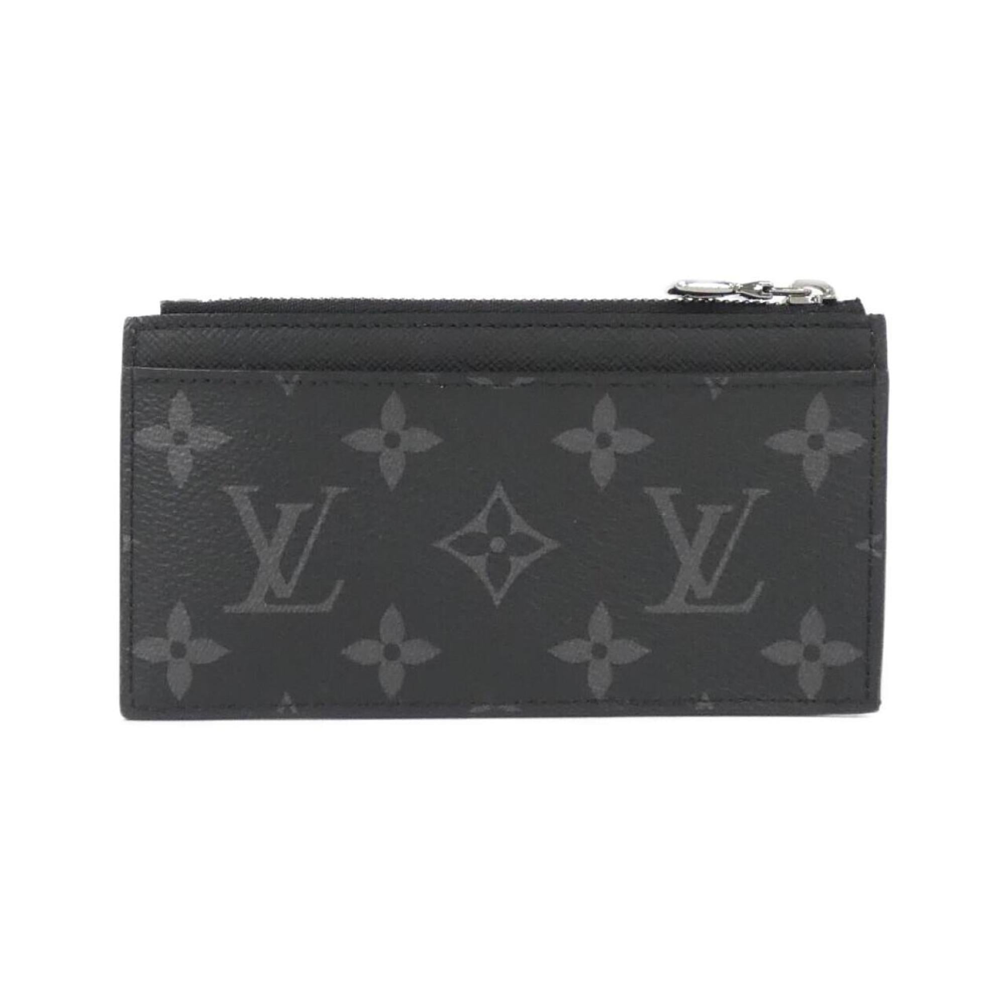 Louis Vuitton Black Gris Coated Canvas Leather Coin Purse/Coin Case