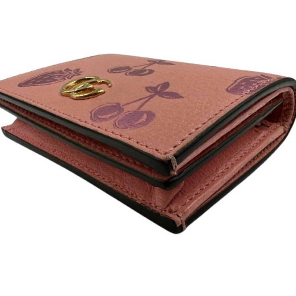 Gucci Pink Leather Card Wallet (Pre-Owned)