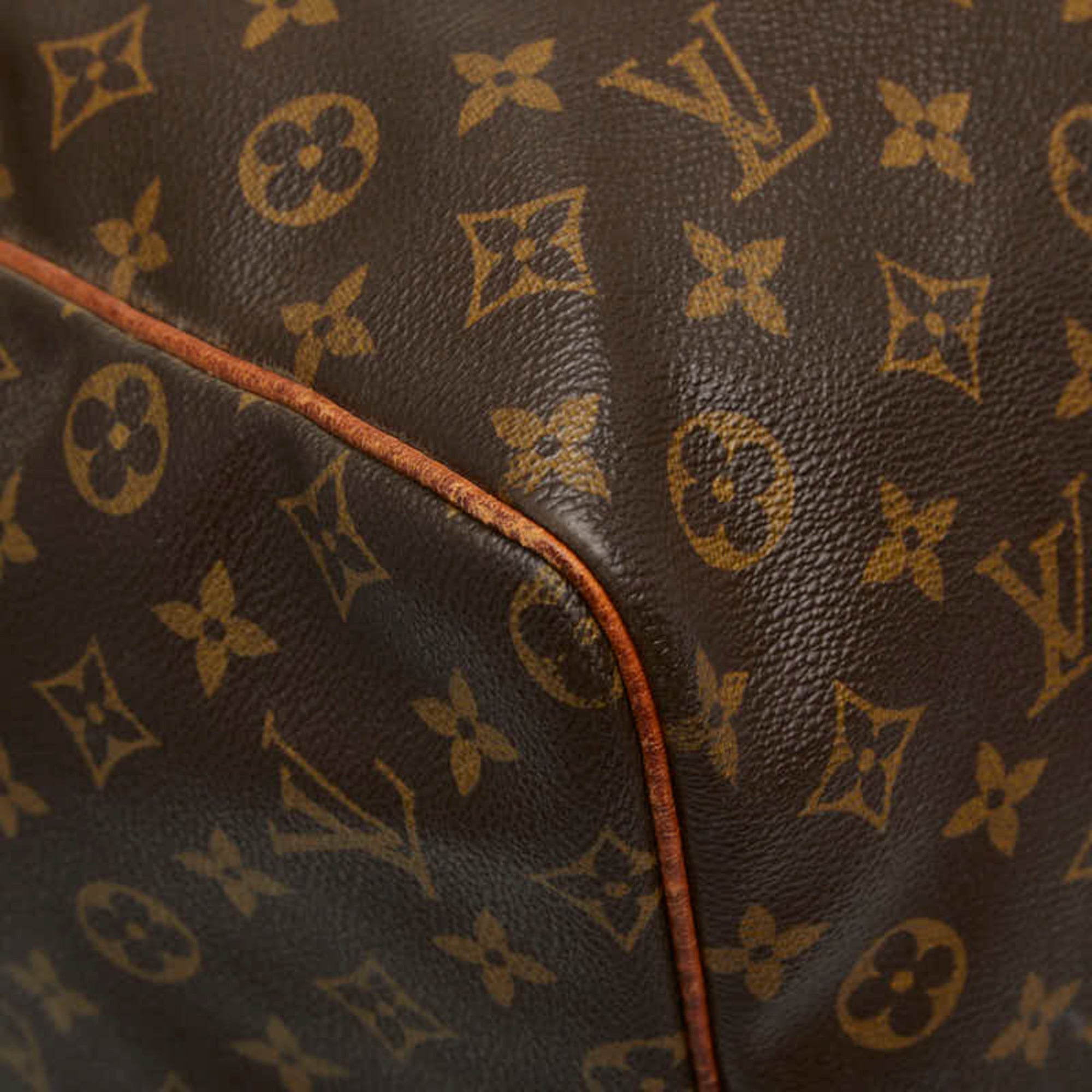 Louis Vuitton Brown Pvc Leather Boston Bag