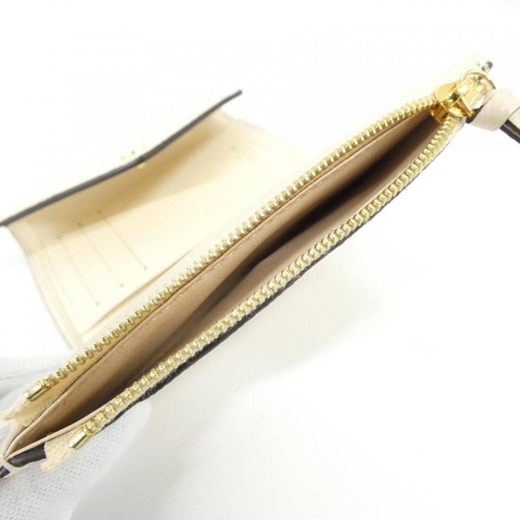 Louis Vuitton Cream Leather Wallet (Tri-Fold)