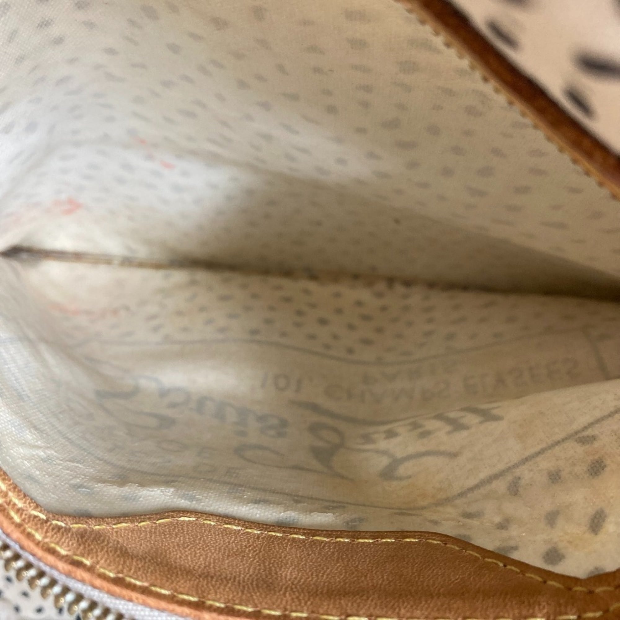 Louis Vuitton Brown White Monogram Canvas Shoulder Bag Tote Bag