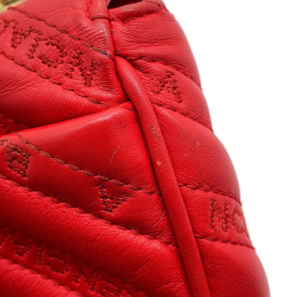 Balenciaga Red Color Leather Handbag Shoulder