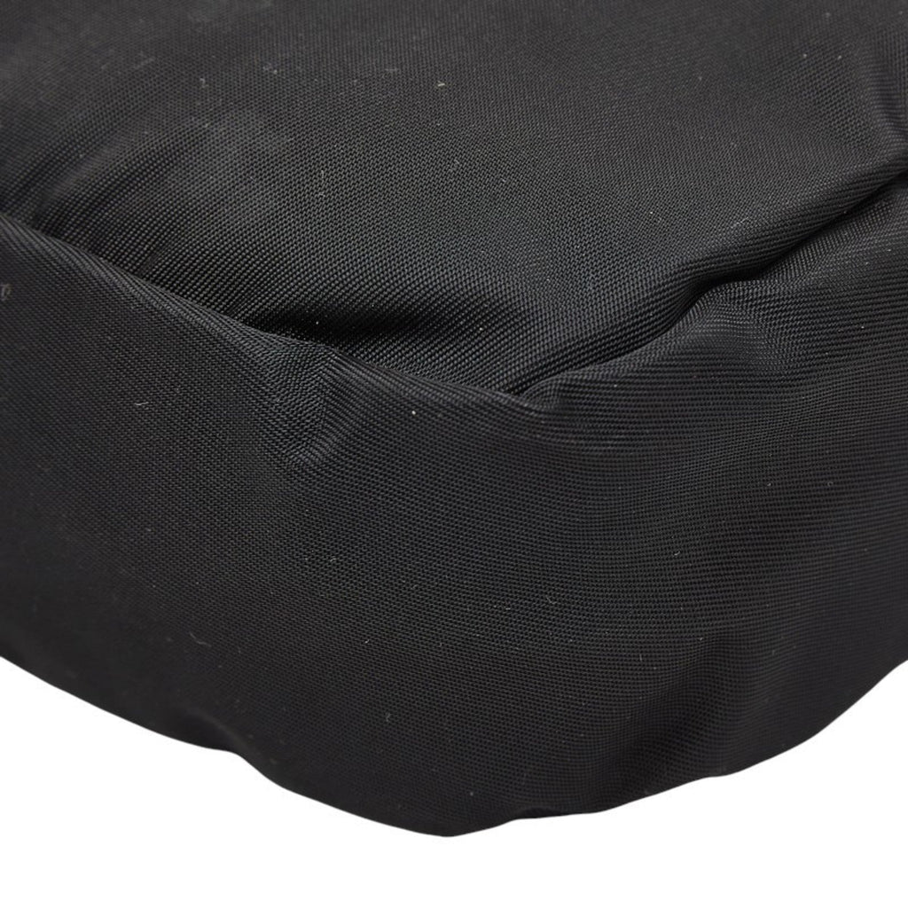 Prada Black Nylon Leather Pouch