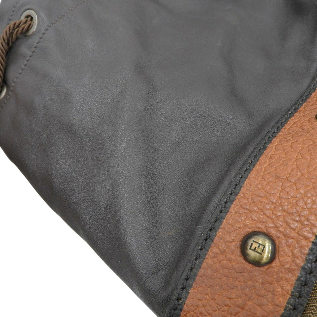 Fendi Zucca Brown Zucca Leather Shoulder Bag