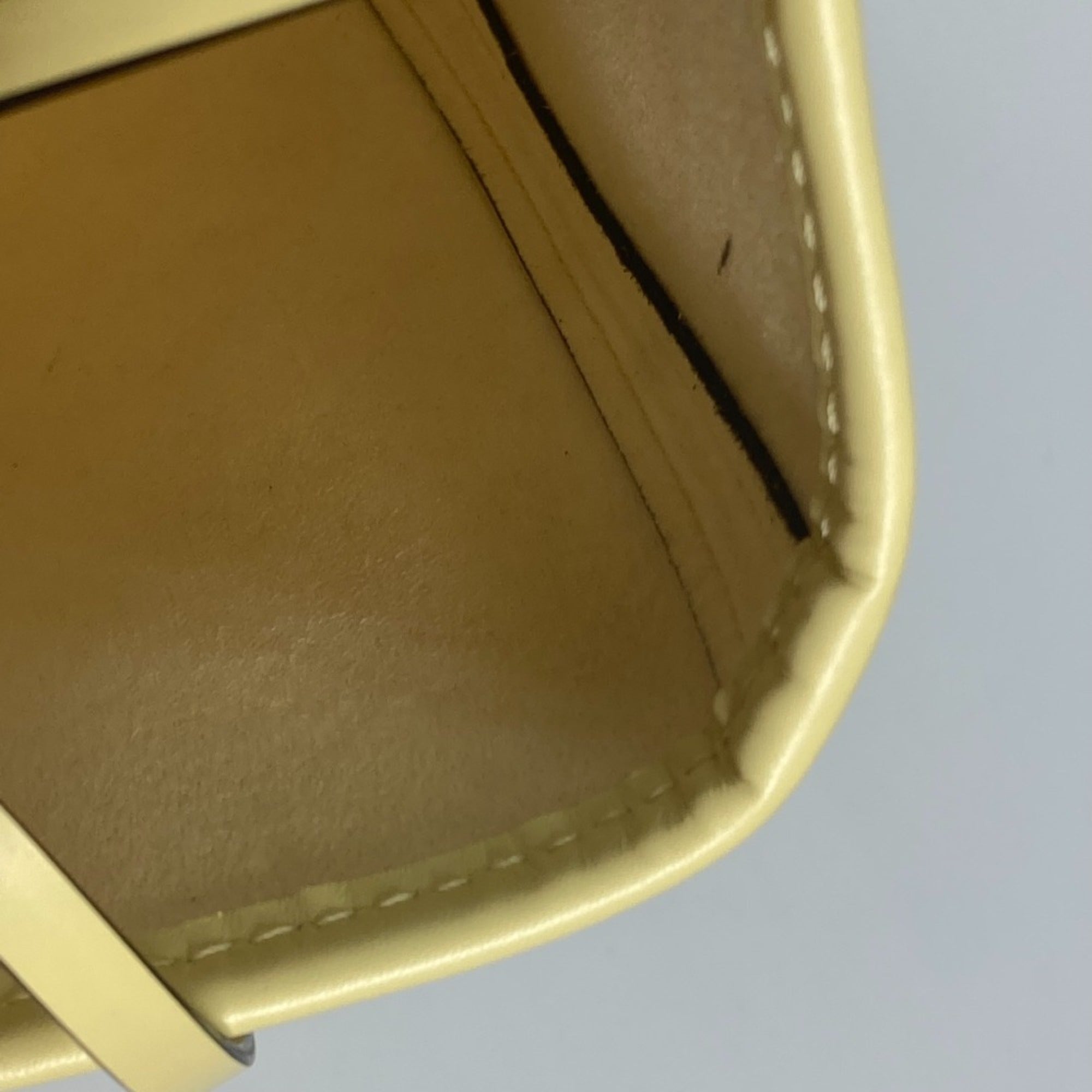 Louis Vuitton Yellow Leather Tote Bag