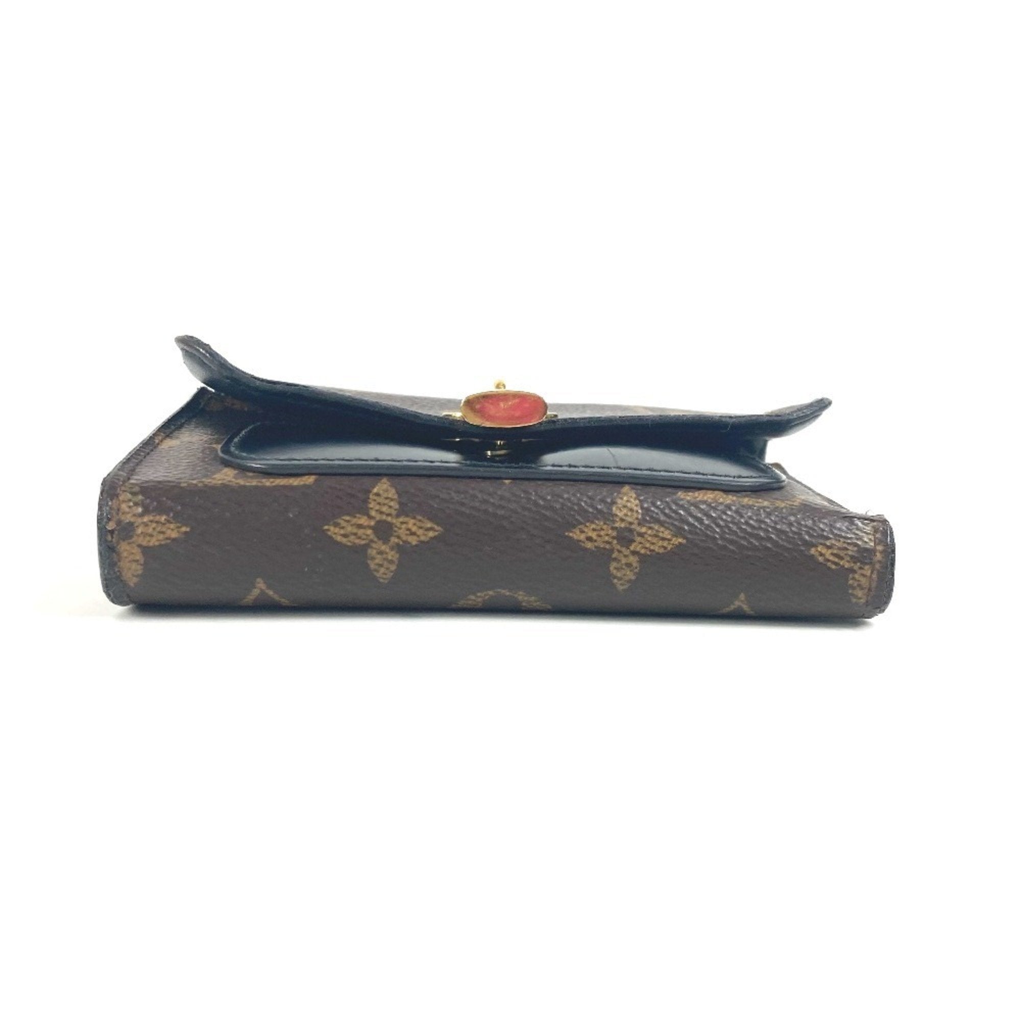 Louis Vuitton Monogram Black Brown Monogram Wallet (Tri-Fold)