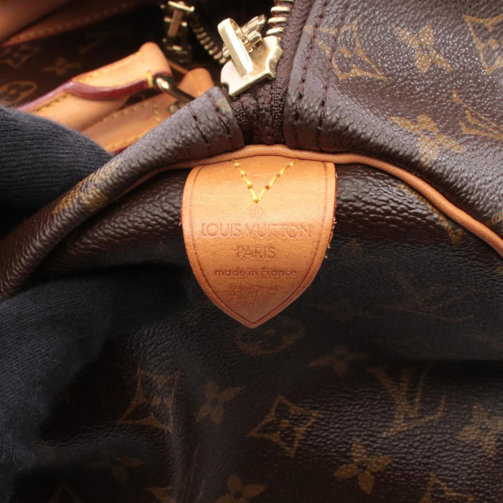 Louis Vuitton Brown Monogram Coated Canvas Leather Boston Bag Handbag
