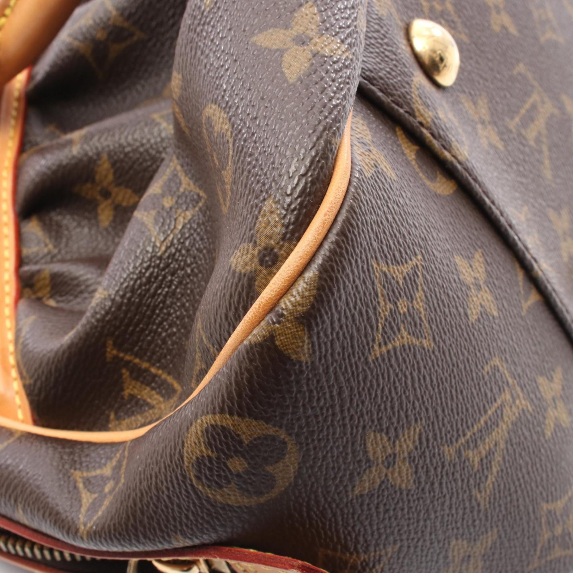 Louis Vuitton Brown Coated Canvas Leather Handbag