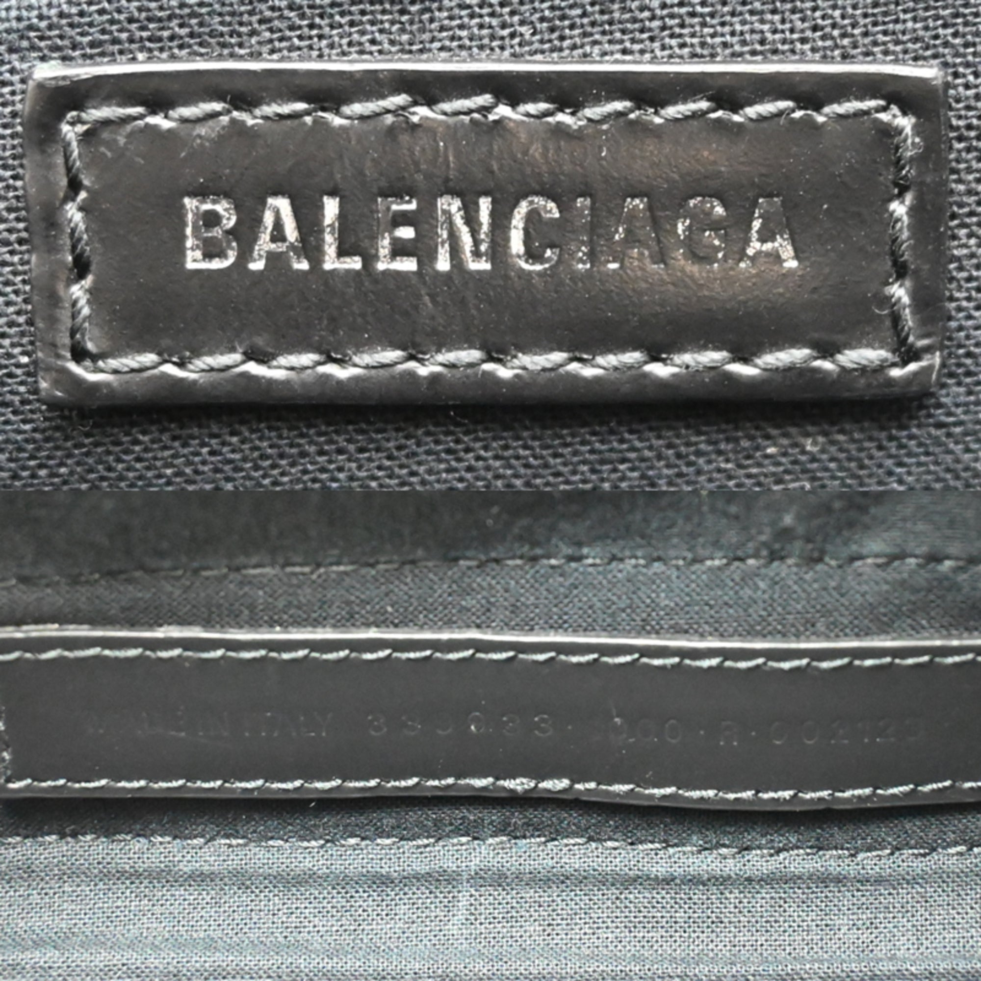 Balenciaga Black Canvas Leather Tote