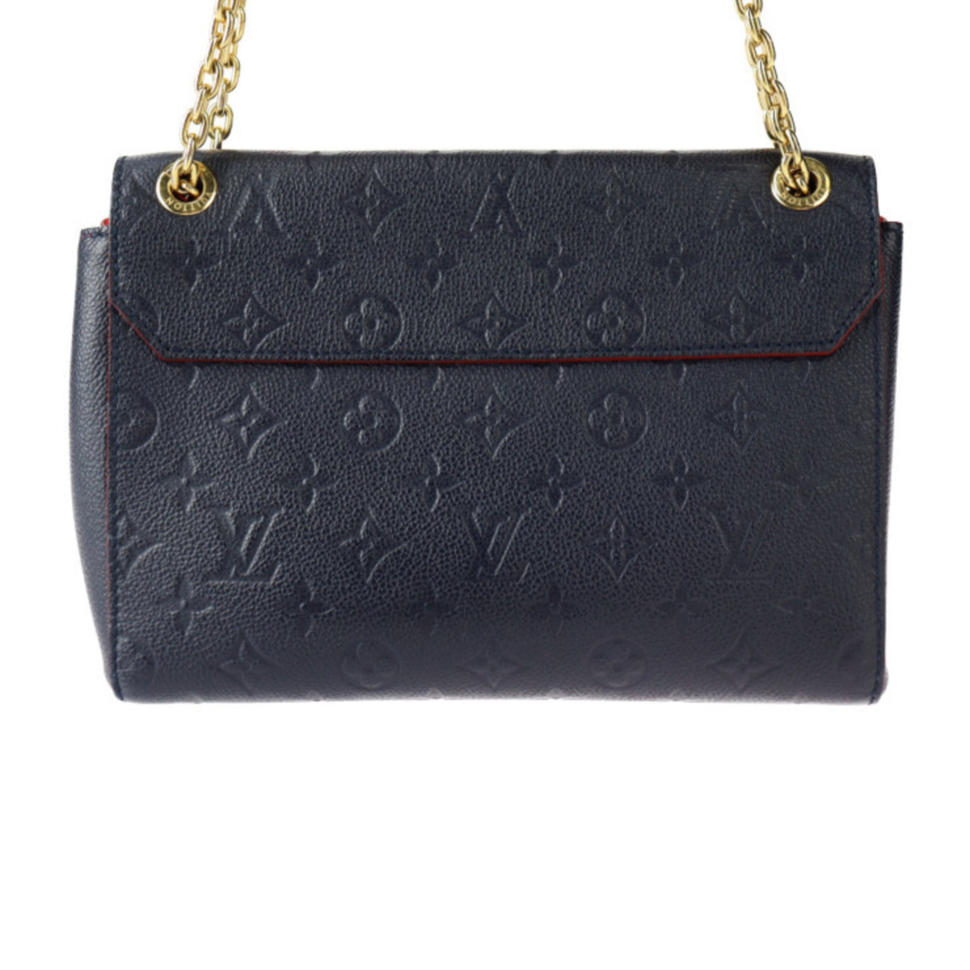Louis Vuitton Monogram Empreinte Marine Rouge Leather Handbag Pochette Shoulder Bag