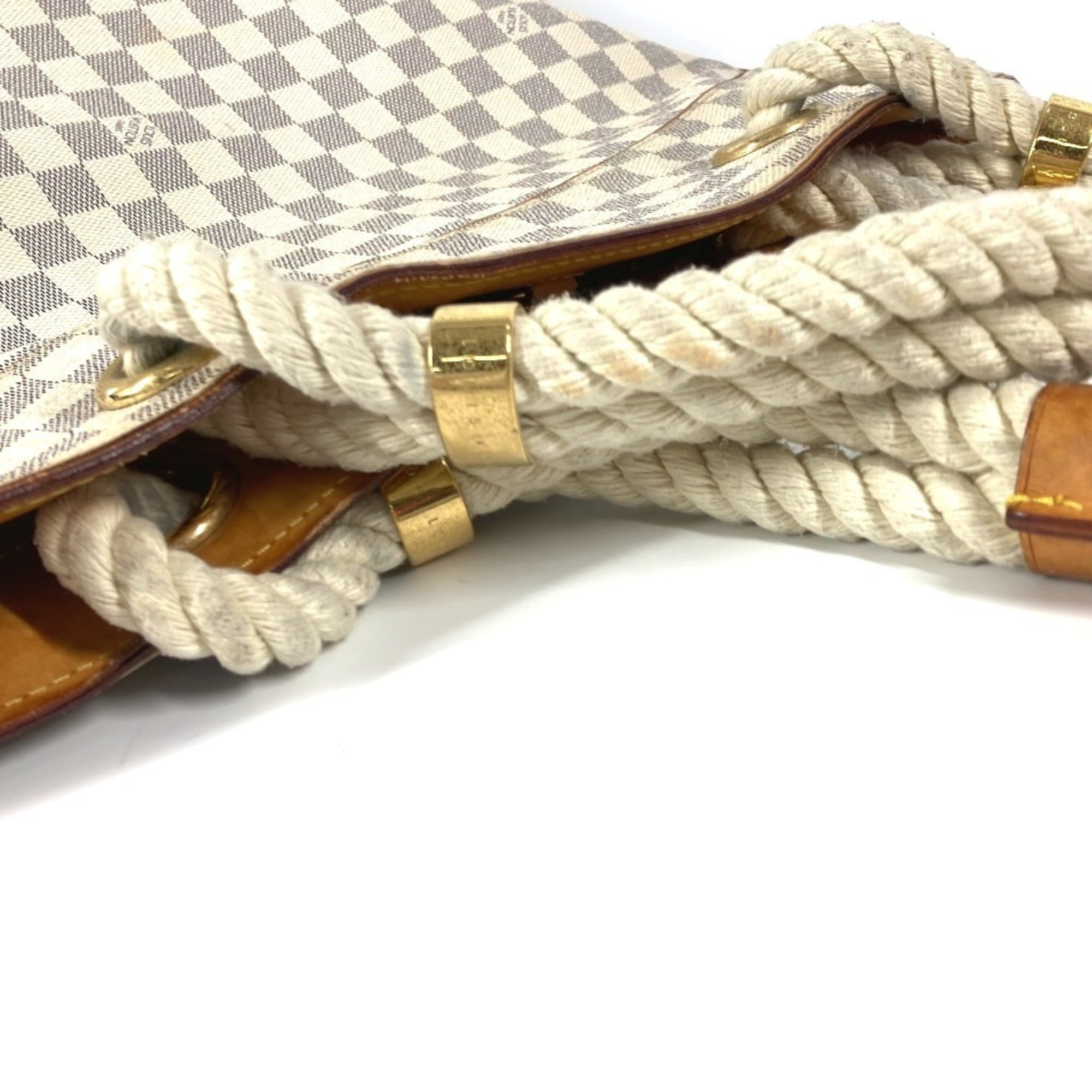 Louis Vuitton White Damier Azur Shoulder Bag Tote Bag