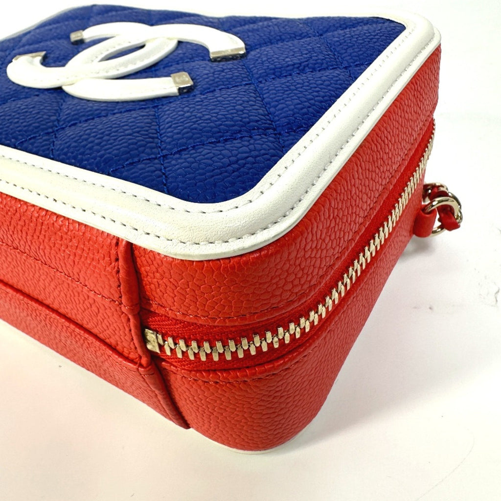 Chanel Red Leather Shoulder Bag