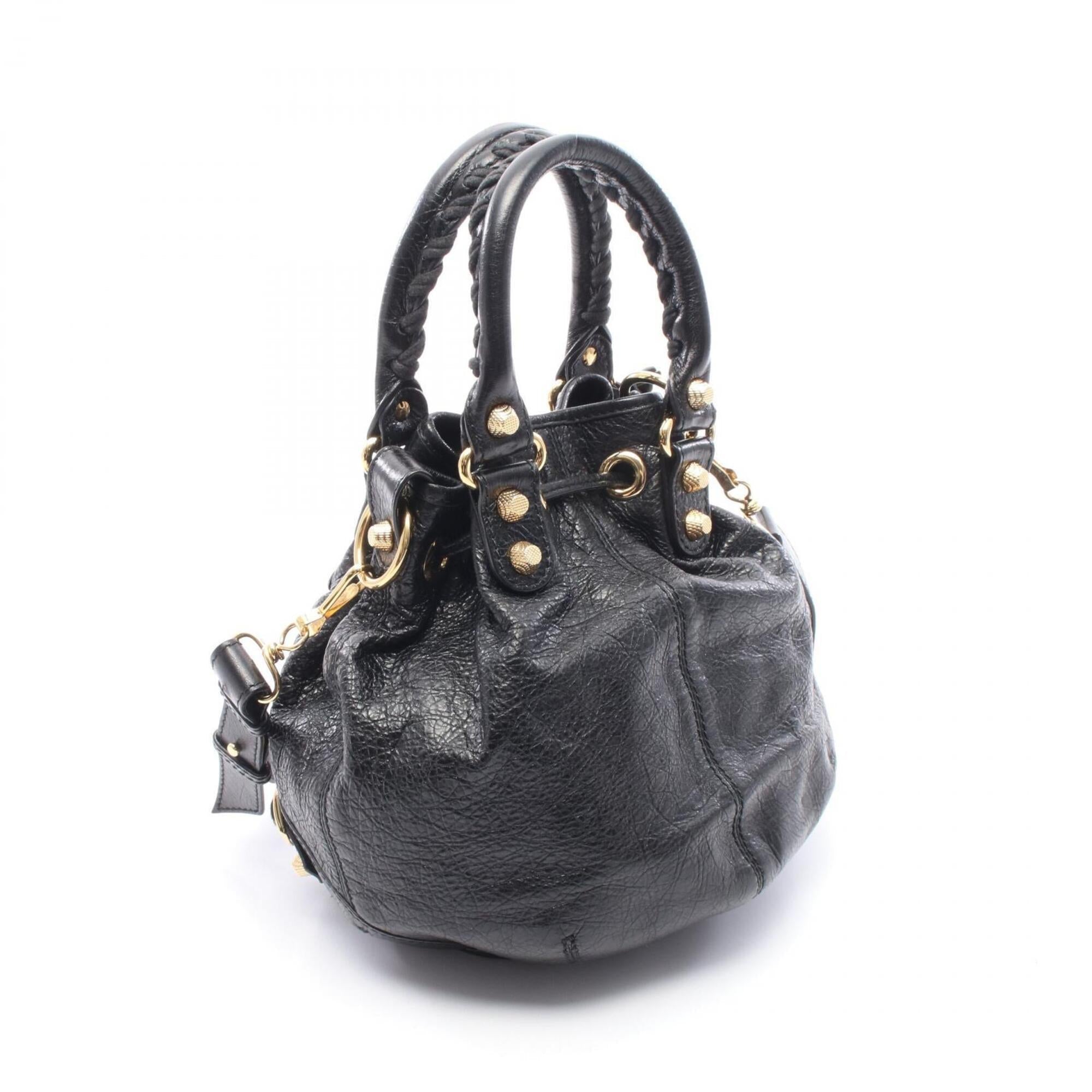 Balenciaga Black Leather Hand