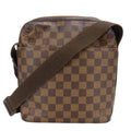 Louis Vuitton Damier Brown Damier Canvas Ebene Damier Canvas Leather Shoulder Bag