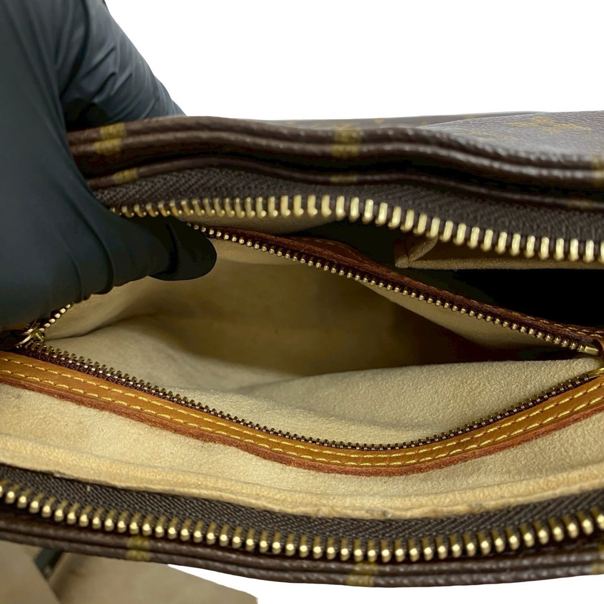 Louis Vuitton Brown Leather Shoulder Bag