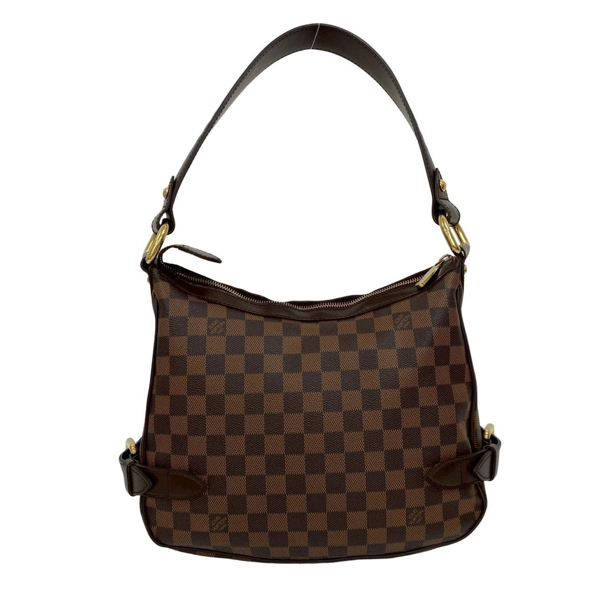 Louis Vuitton Brown Leather Pvc Shoulder Bag Tote Bag