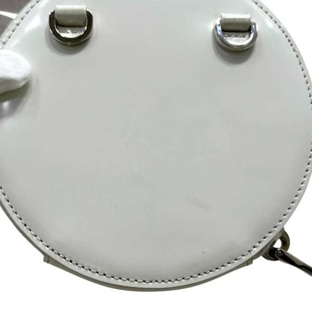 Prada White Leather Pochette Shoulder Bag