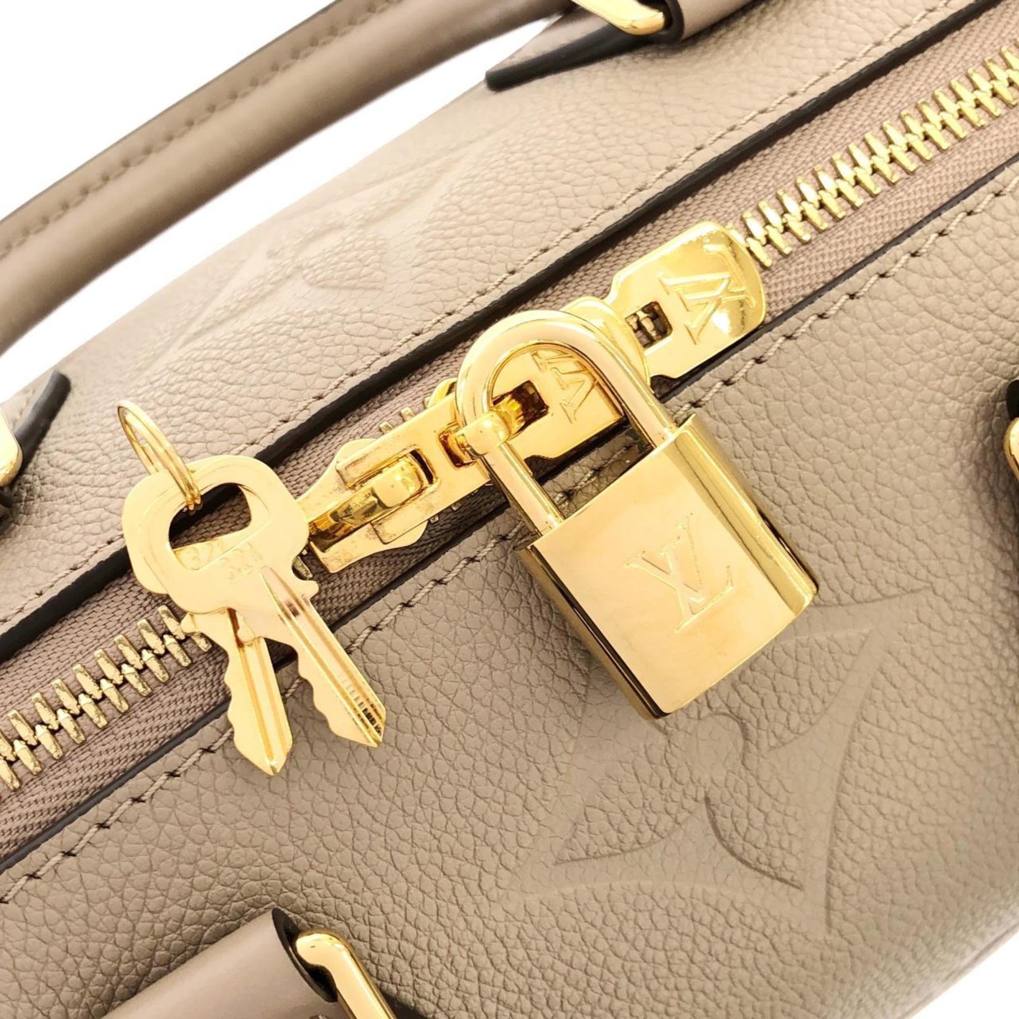 Louis Vuitton Monogram Empreinte Tourterelle Leather Boston Bag