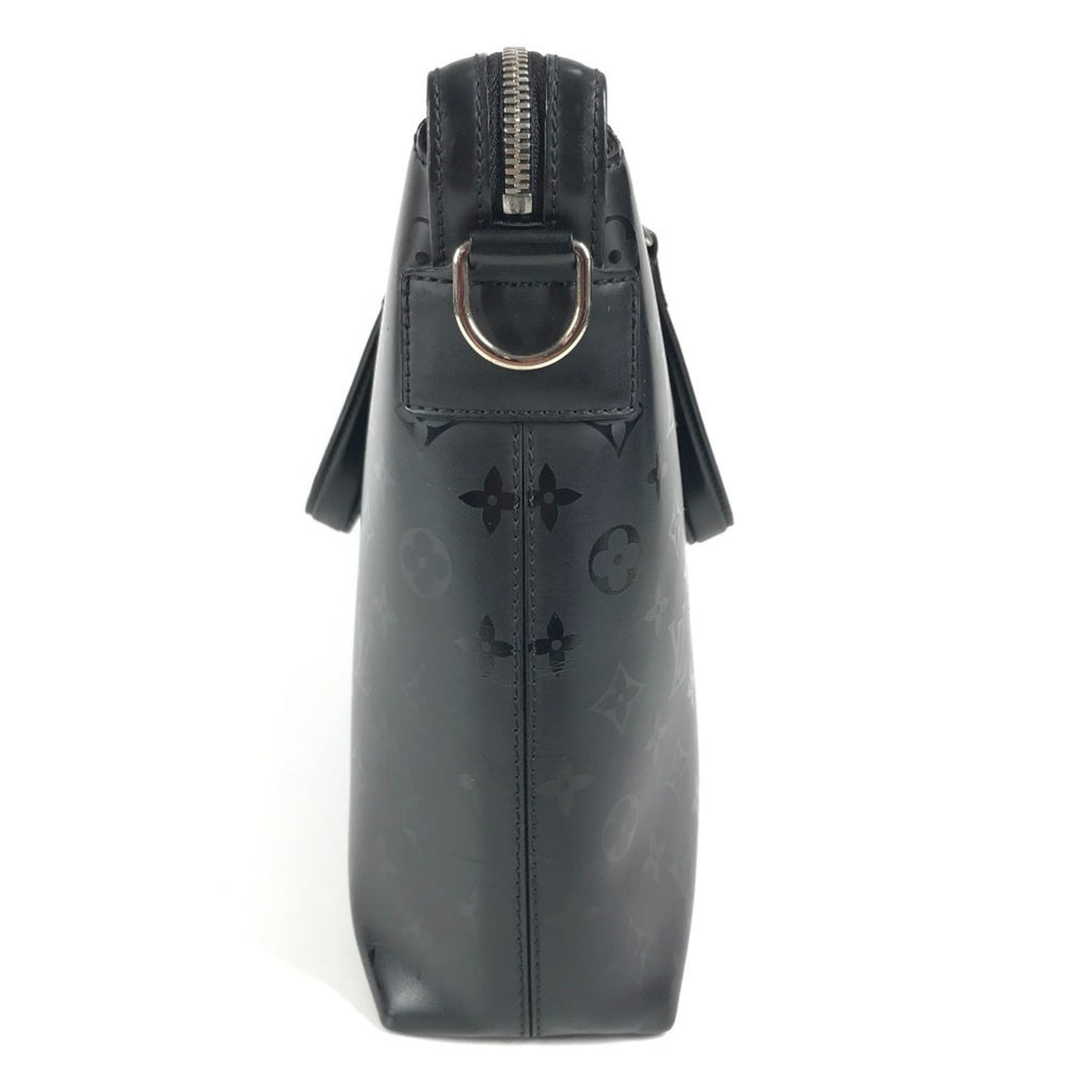 Louis Vuitton Black Noir Leather Briefcase Handbag Tote Bag