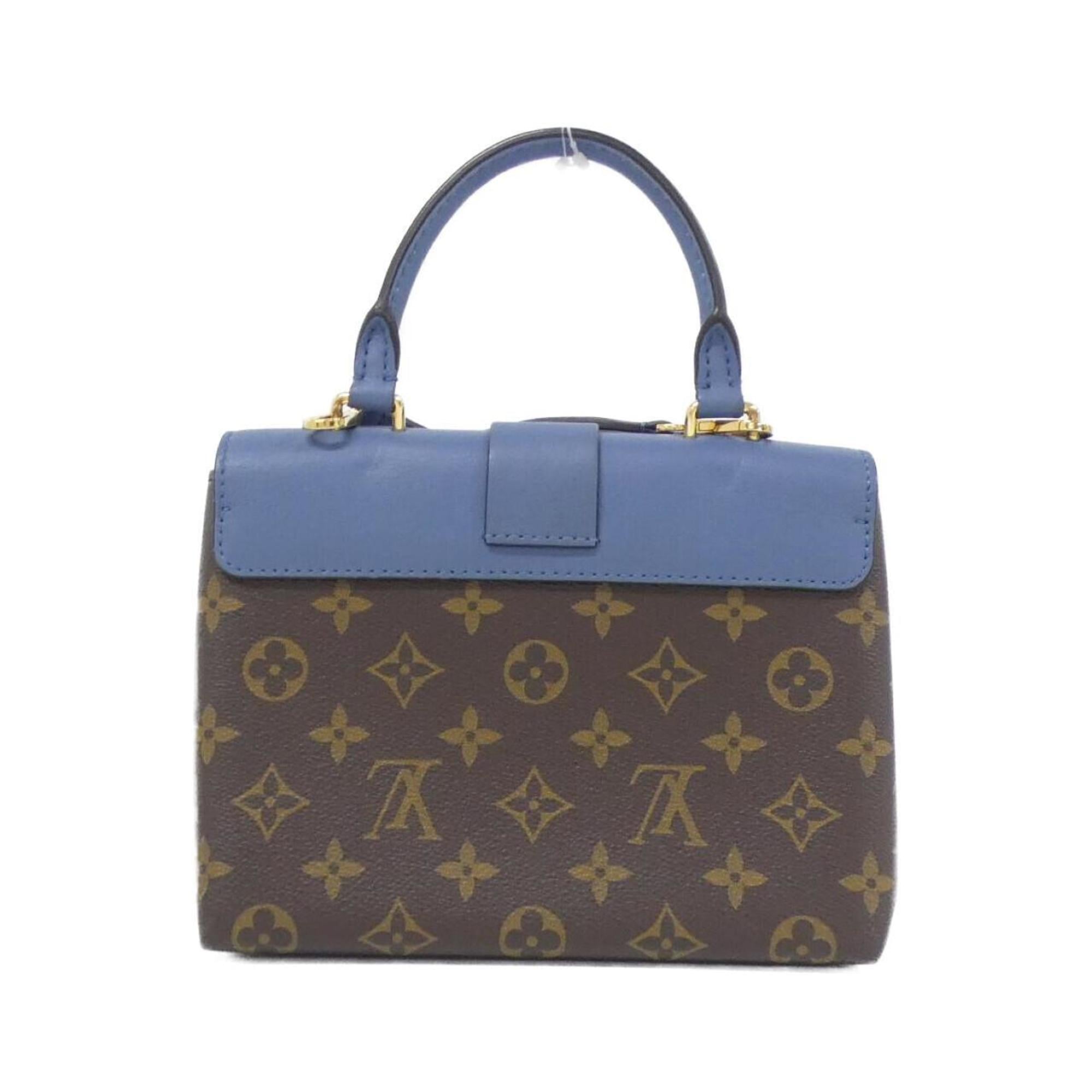 Louis Vuitton Blue Jean Marron Coated Canvas Leather Handbag
