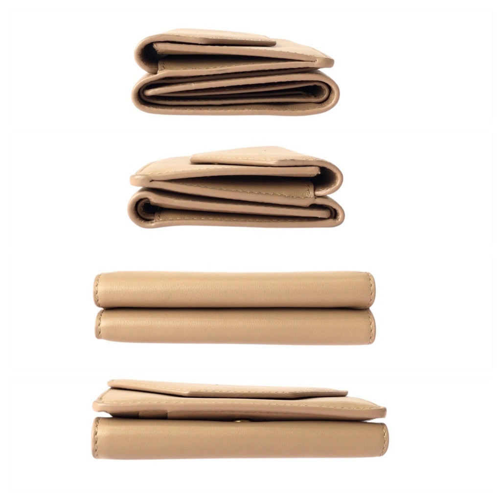 Balenciaga Beige Leather Wallet (Tri-Fold)