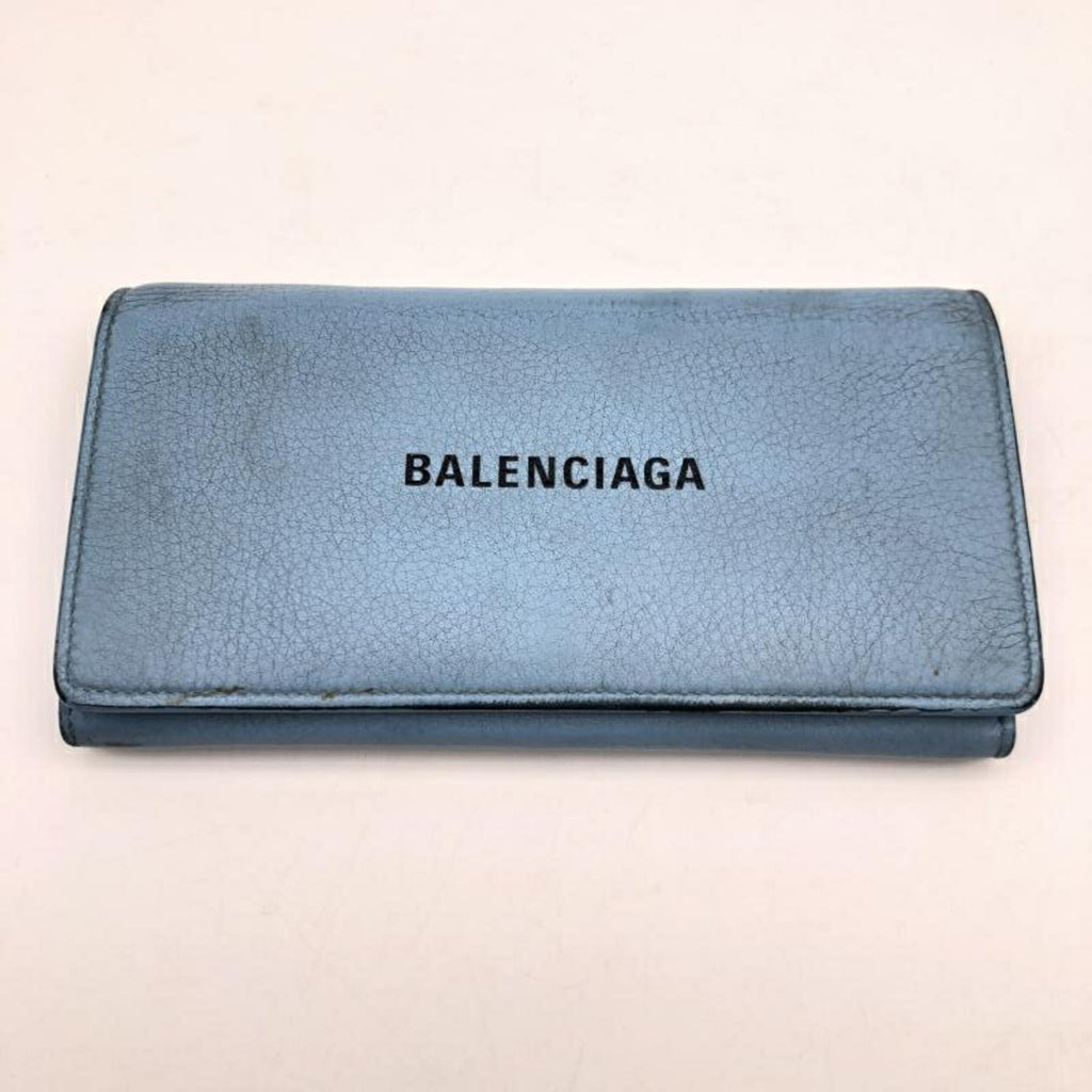 Balenciaga Light Blue Long Wallet (Bi-Fold)
