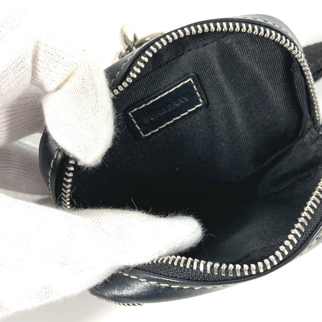 Burberry Black White Pvc Leather Coin Purse/Coin Case