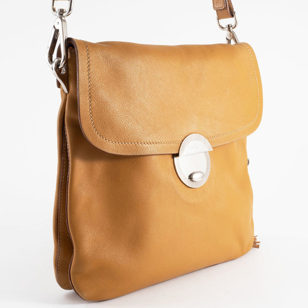 Prada Camel Leather Shoulder Bag