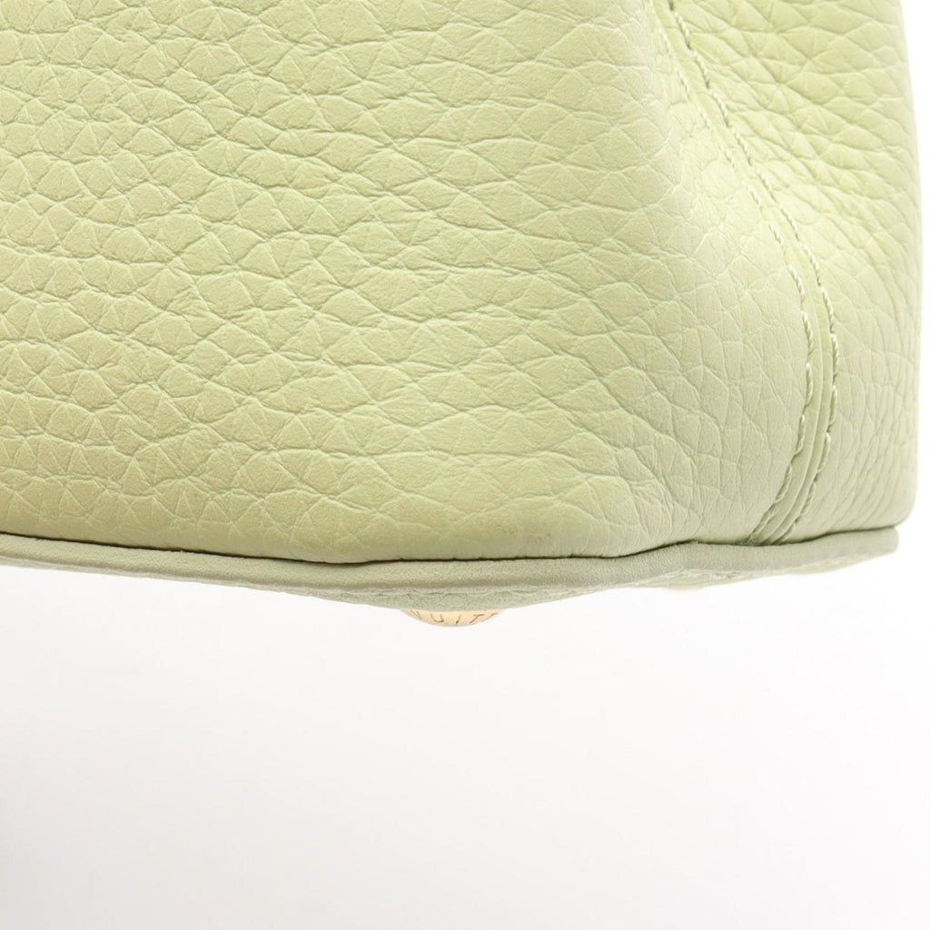 Louis Vuitton Green White Leather Handbag