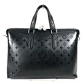 Louis Vuitton Black Noir Leather Briefcase Handbag Tote Bag