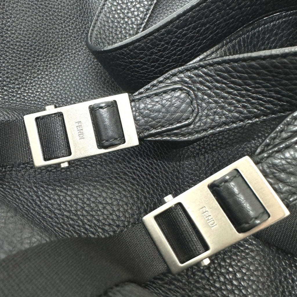 Fendi Black Leather Backpack