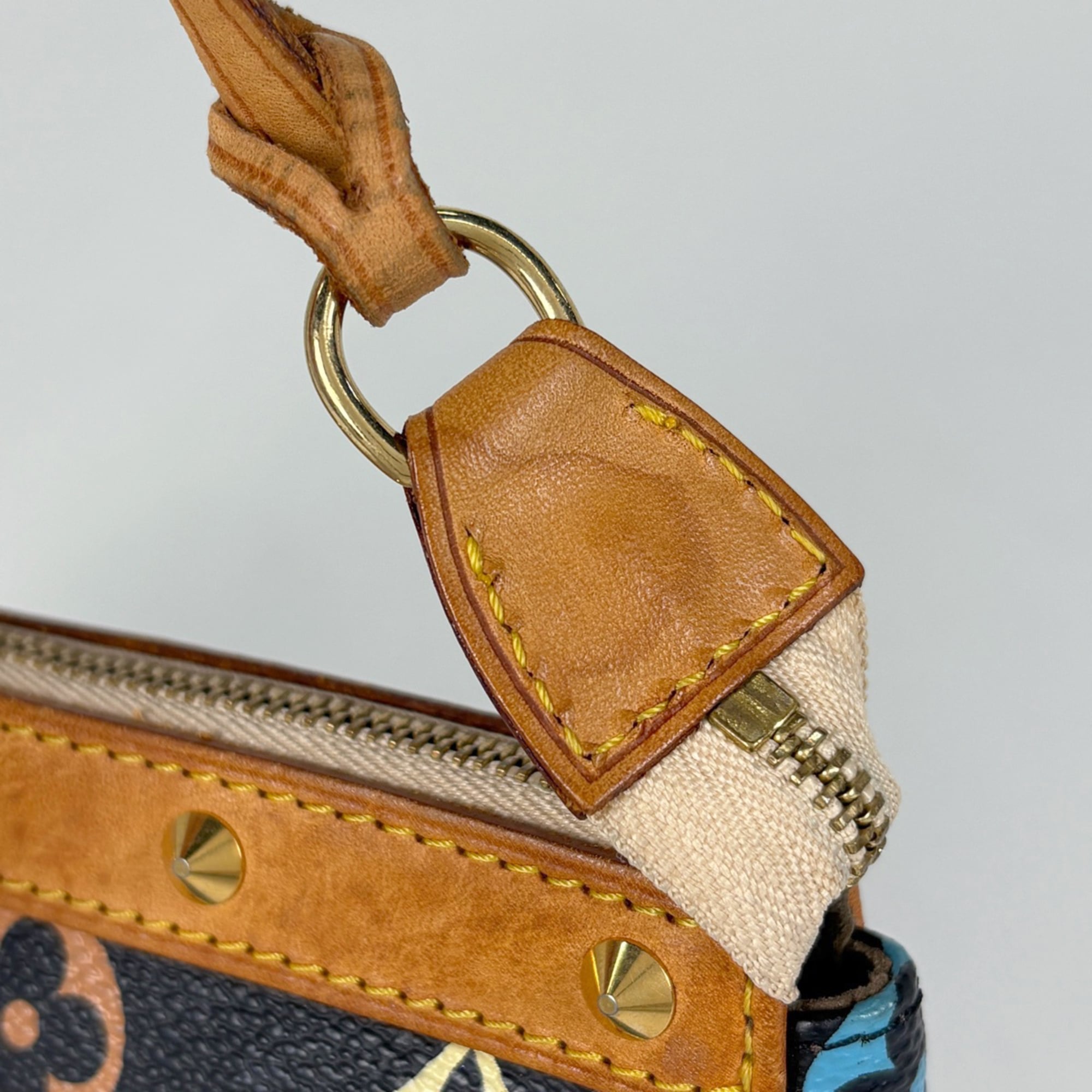 Louis Vuitton Black Noir Monogram Multicolore Handbag Pochette Pouch
