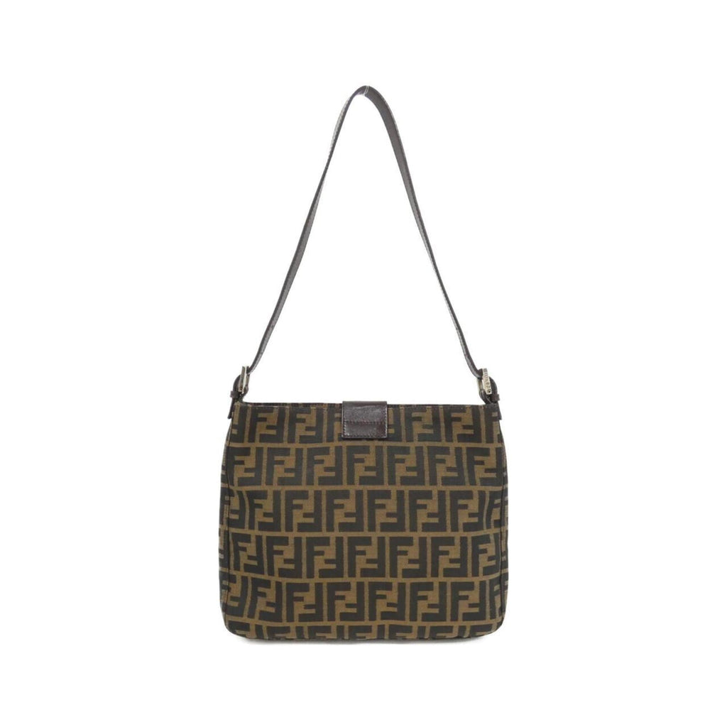 Fendi Brown Canvas Shoulder Bag