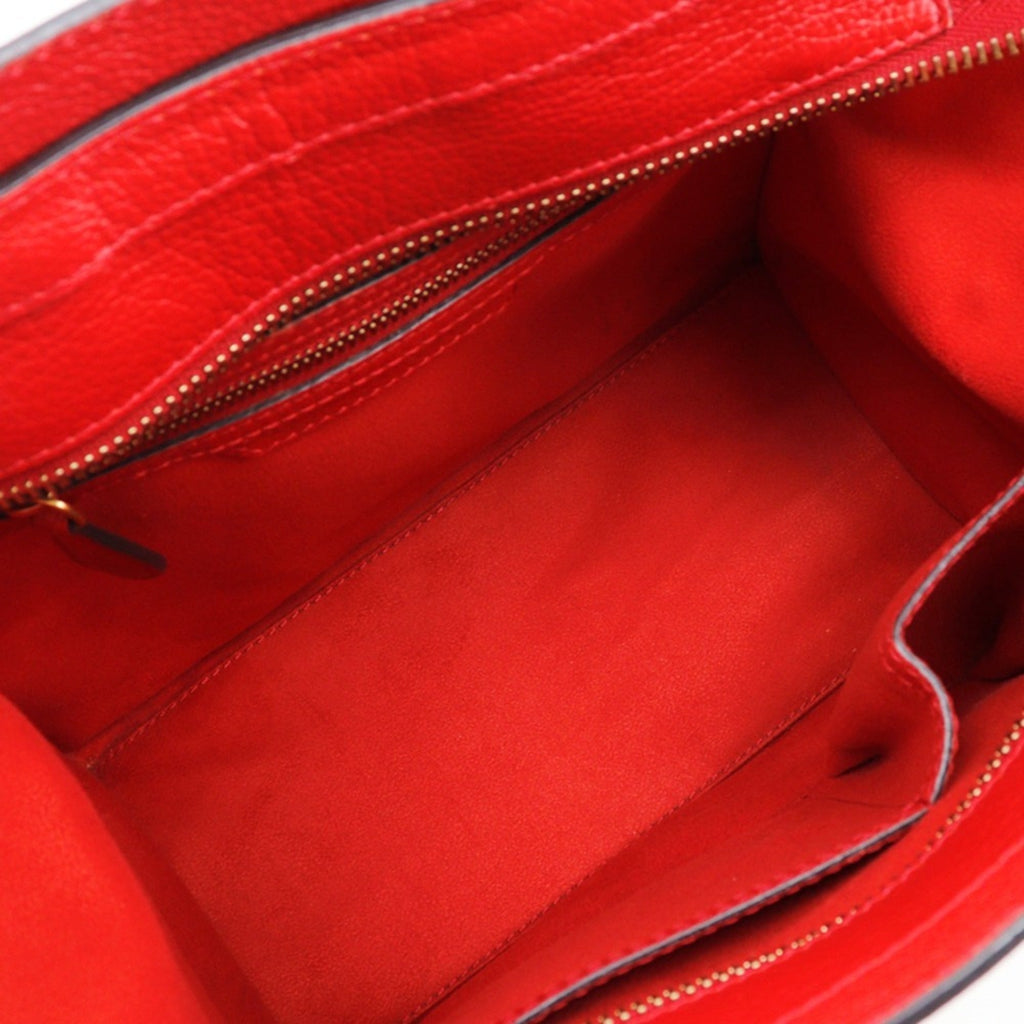 Celine Red Color Leather Handbag