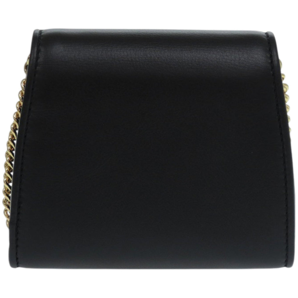 Gucci Black Leather Chain/Shoulder Wallet (Pre-Owned)