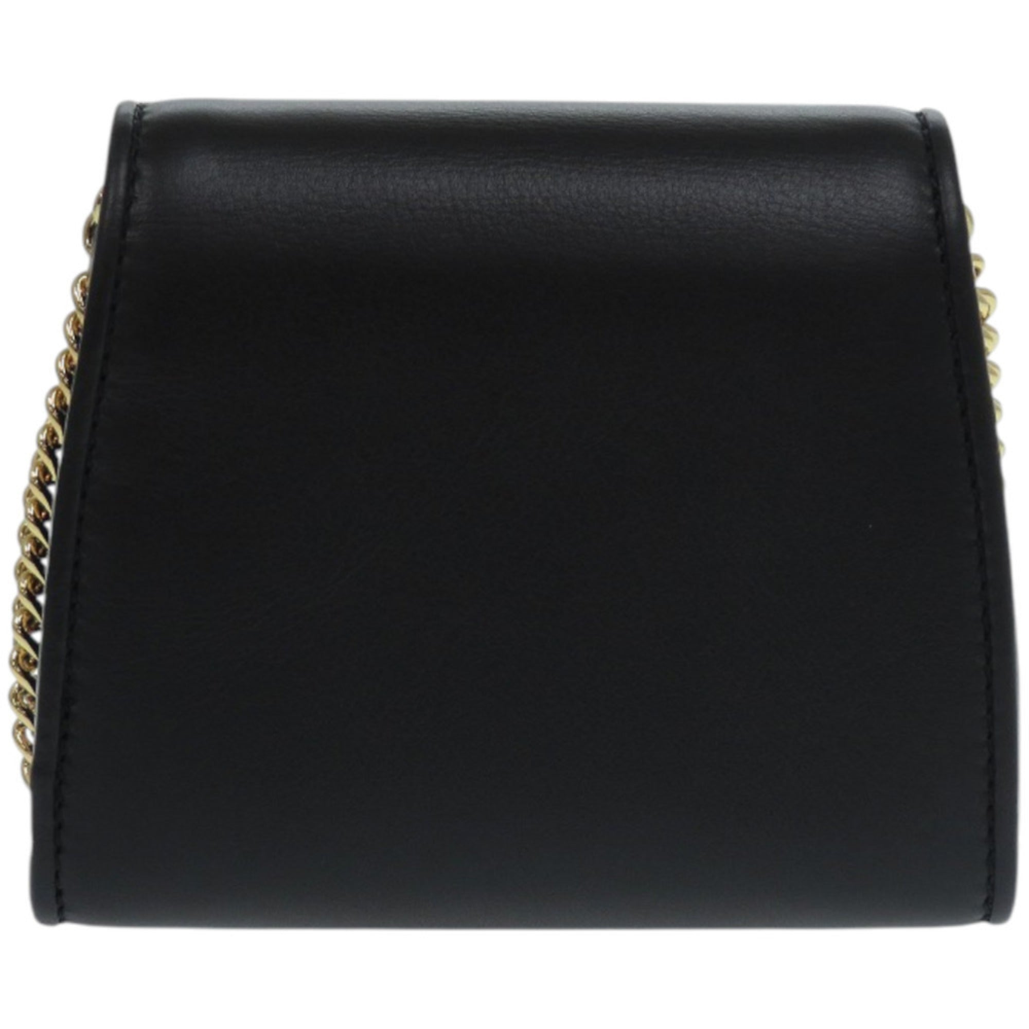 Gucci Black Leather Chain/Shoulder Wallet (Pre-Owned)
