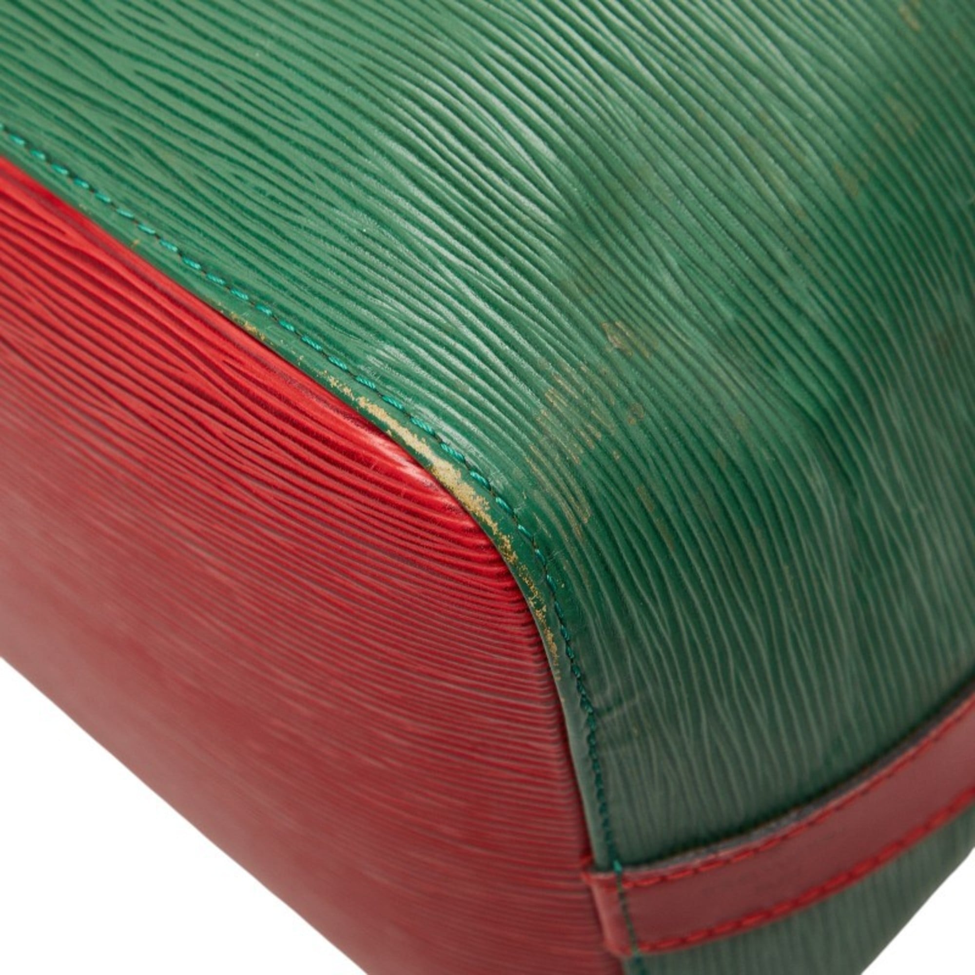 Louis Vuitton Green Red Color Leather Shoulder Bag
