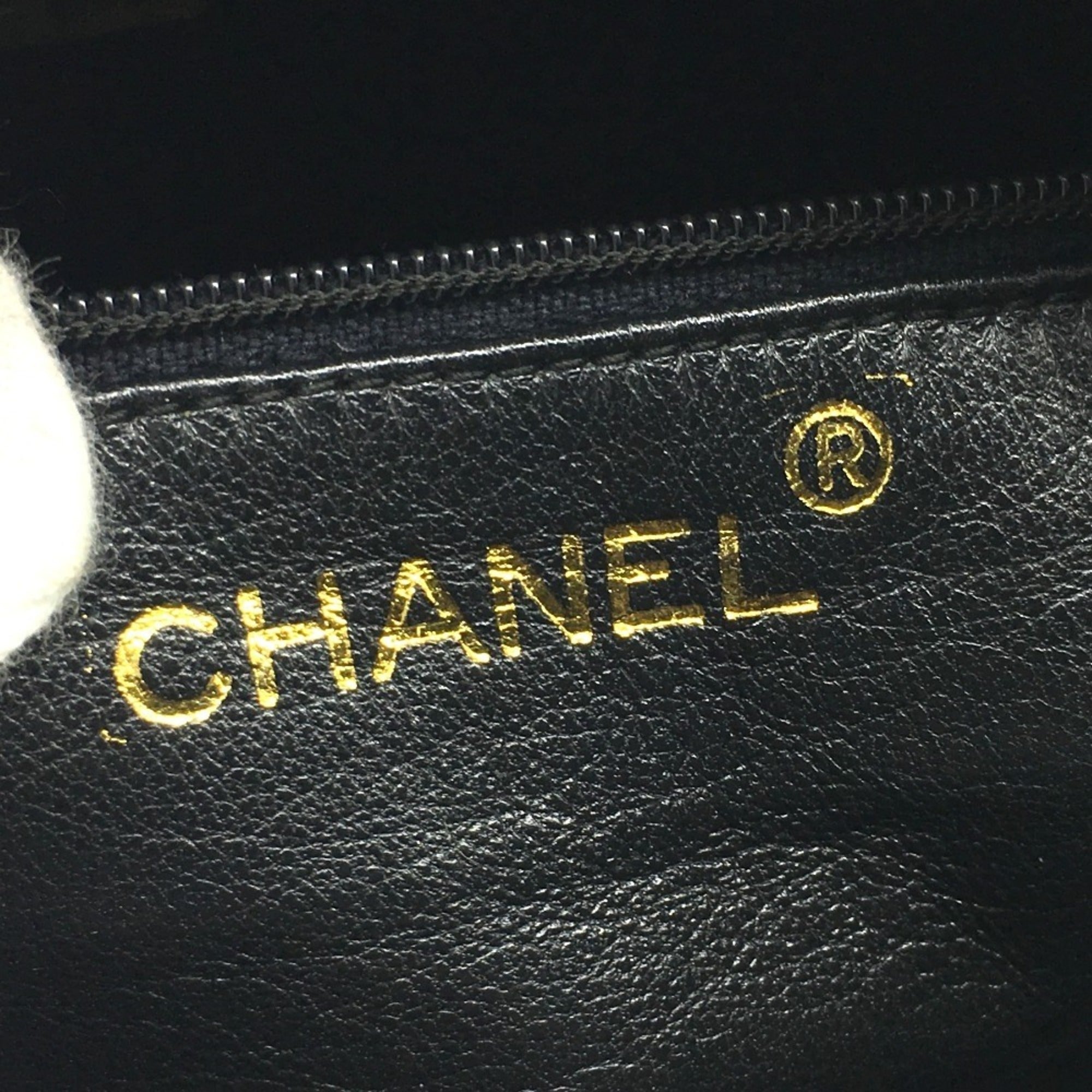 Chanel Gray Leather Shoulder Bag