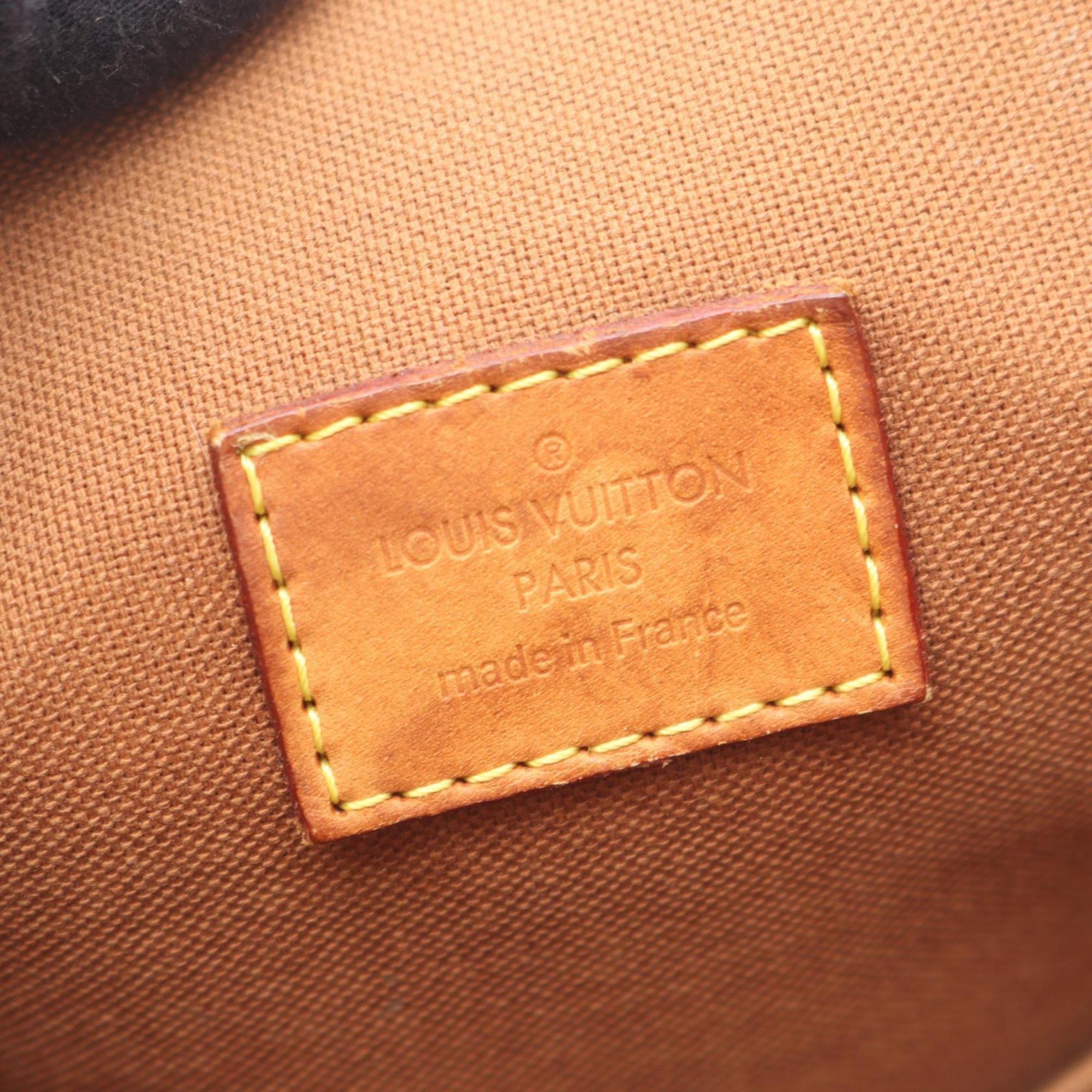 Louis Vuitton Brown Coated Canvas Leather Tote Bag