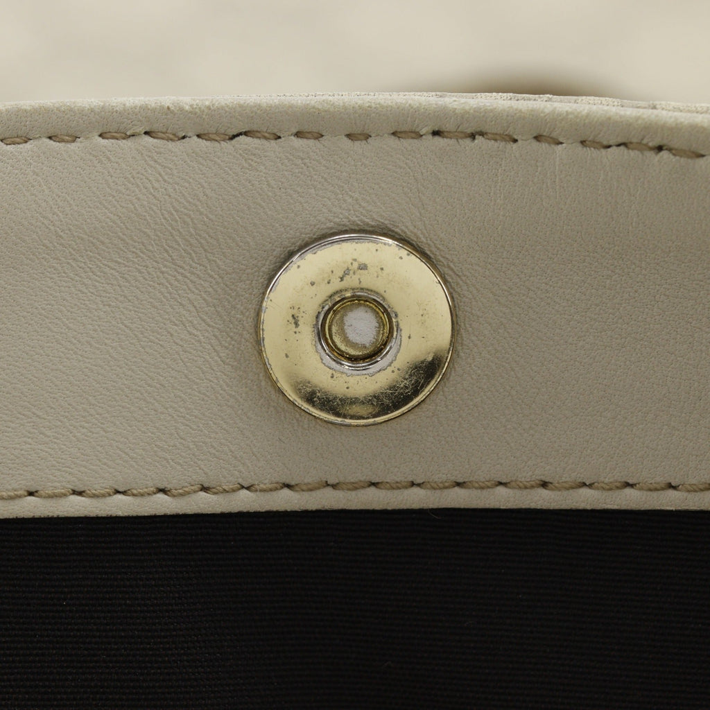 Gucci Off-White Leather Handbag Tote Bag (Pre-Owned)