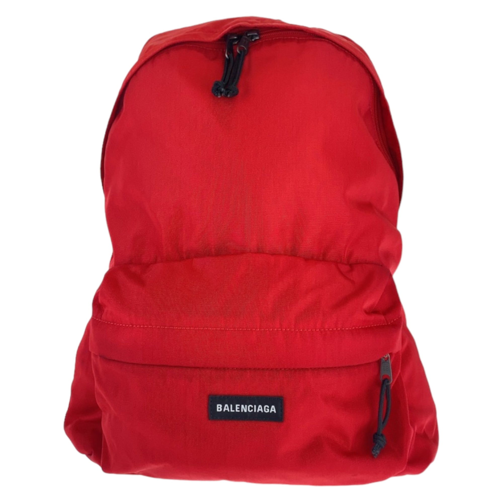 Balenciaga Black Red Color Nylon Backpack