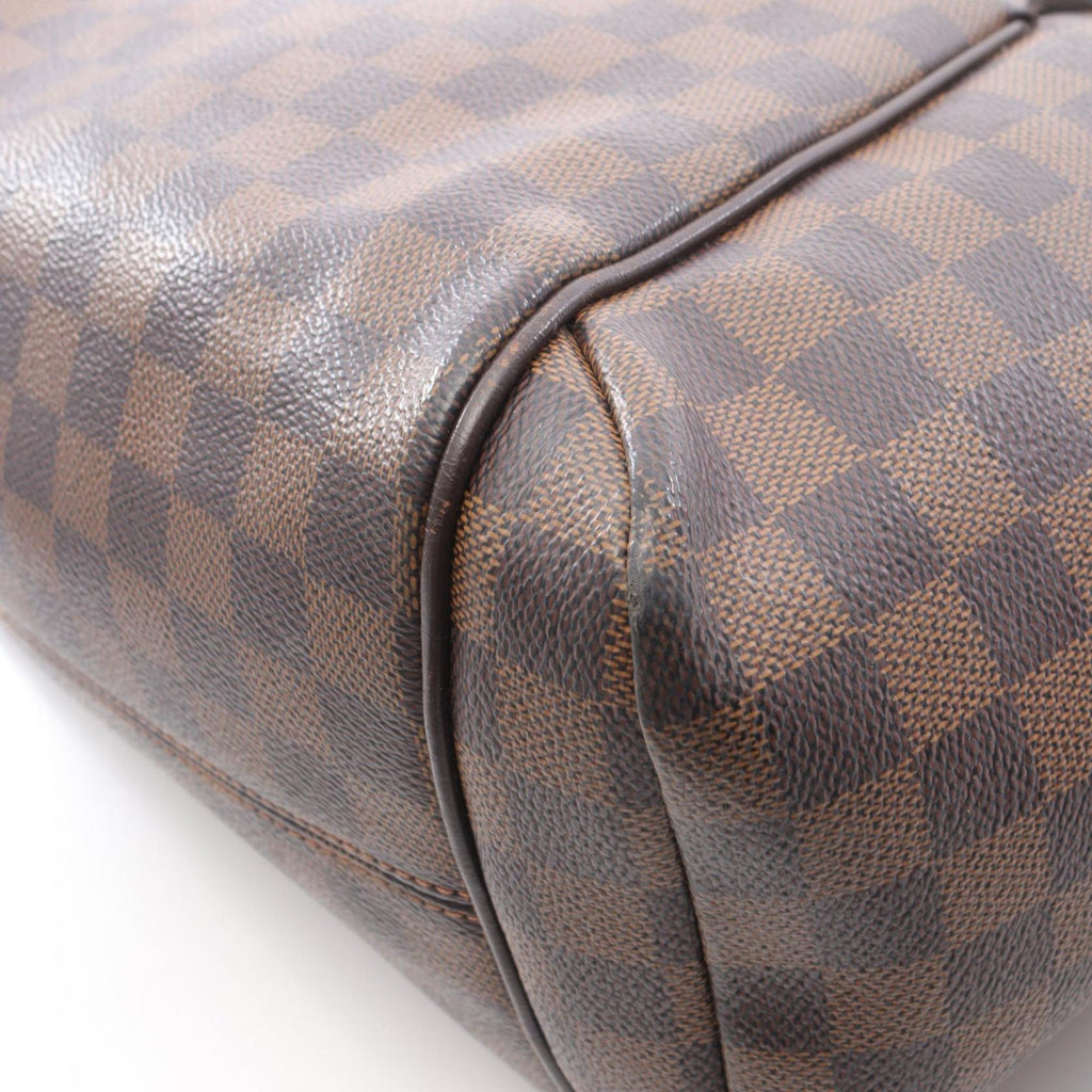 Louis Vuitton Brown Coated Canvas Leather Tote Bag