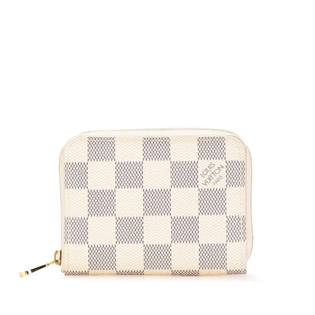 Louis Vuitton White Leather Pvc Coin Purse/Coin Case
